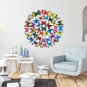 Autocollants muraux décoratifs en PVC, 200 pièces, 7cm, papillons 3D, autocollants muraux amovibles pour la maison, chambre à coucher, décoration de fête