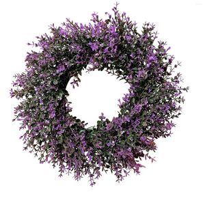 Fleurs décoratives 23 Fête du Printemps Été Violet Lavande Fleur Artificielle Guirlande Porte Suspendus Décoration De La Maison Et