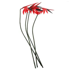 Fleurs décoratives 4 Pcs Bird Paradise Fleur artificielle Home Accents Decor Articles hawaïens