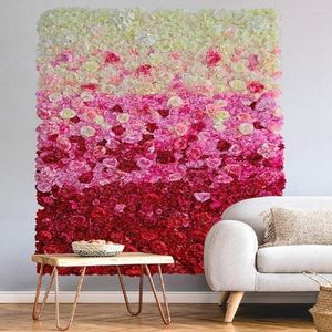 Fleurs décoratives 40 60 cm mur de fleurs artificielles rose décoration de mariage en plein air fête maison jardin fond arqué rangée art romance