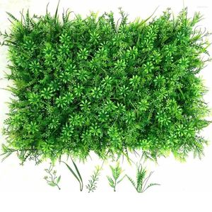 Fleurs décoratives 40 60cm hortensia artificiel vert mur panneau pelouse tapis plantes fleur mariage fête fond décor à la maison