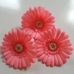 Fleurs décoratives 50pcs / lot 10cm 10 cm Têtes de soie de Daisy Gerbera pour la fête de mariage DIY