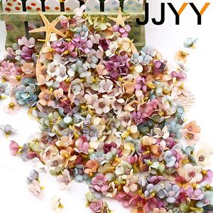 Fleurs décoratives 50pcs Multicolor Daisy Flower Heads Mini Silk Artificiel For Wreath Scrapbooking Home Wedding Decoration