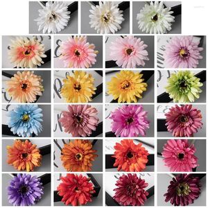 Fleurs décoratives 55 cm Soie Gerbera Mur De Mariage Année De Noël Décorations Pour La Maison En Gros Artificielle