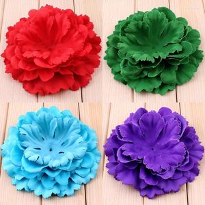 Flores decorativas 5 unids / lote 11 CM 20 Colores Nacidos DIY Moda Chic Shabby Artificial En Forma de Tela Ramo de Pelo Para La Boda Novia Guirnalda