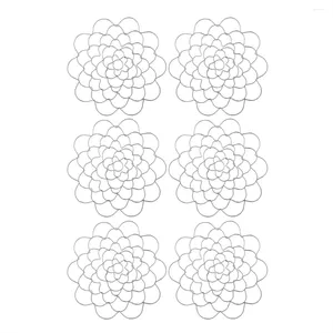 Flores decorativas 6 piezas soporte para arreglos florales herramienta de organización de alambre de rana rejilla de tapa de inserción de Metal (8 pulgadas)
