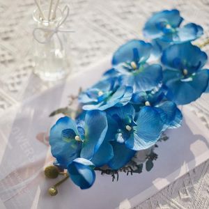 Fleurs décoratives orchidée papillon artificielle 68CM, fleur en tissu Non tissé, Style européen, décoration de Table à manger pour la maison
