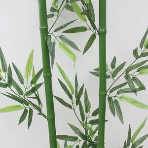 Flores decorativas Bambú artificial Venta al por mayor de paisajismo de jardín y plástico por fabricantes Simulación no tóxica