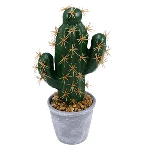 Flores Decorativas Artificiales Decorar Plantas En Maceta Adornos Pequeños Simulación Tropical Cactus
