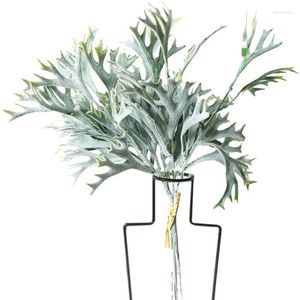 Fleurs décoratives artificielles de cerf articulations plantes en plastique verdure décoration murale de gastron