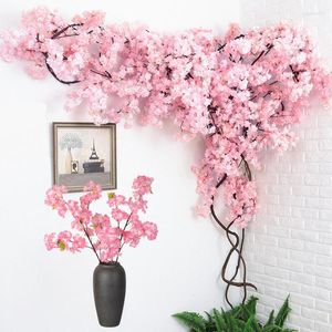 Fleurs décoratives fleur artificielle plante bonsaï décoration de mariage mur fleurs de cerisier printemps Sakura bricolage décor à la maison