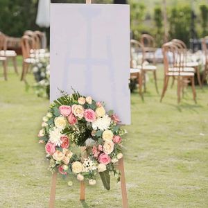 Fleurs décoratives Artificial Flower Wreath Wedding for Wall Indoor Outdoor Célébration