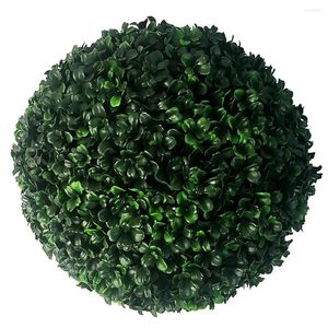 Flores decorativas Bola de plantas artificiales Arte de topiario de plástico Decoración colgante Celebración Mini bolas de hierba Ventana Boda Púrpura