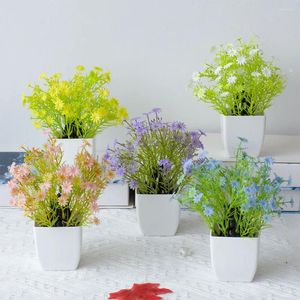 Fleurs décoratives plantes artificielles bonsaï petit Pot de fleur fausse plante ornements en Pot pour la décoration de Table de chambre à la maison El décor de jardin
