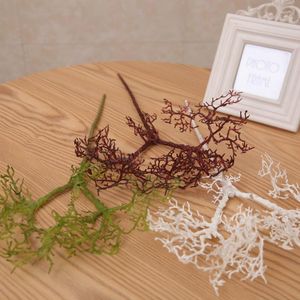 Flores decorativas artificiales de plástico plantas falsas ramas simulación Coral rama hogar boda fiesta habitación decoración Flores suministros para acuario