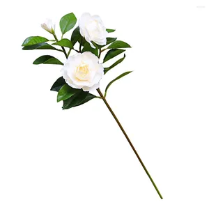 Fleurs décoratives artificielles blanc gardénia fleur plantes verdure tiges florales grand choix pour bricolage Bouquets de mariage centres de table