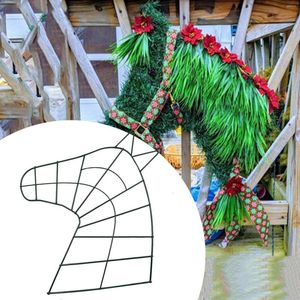 Flores decorativas Cortinas de cuentas para puertas Led Decoraciones para fiestas colgantes Guirnalda Anillo de hierro DIY Festival de Navidad Decoración del hogar