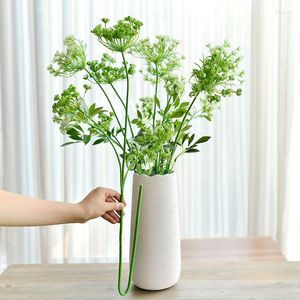 Fleurs décoratives Belle Dentelle Faux Plantes Vase Artificiel Décoration Mariage Home Room Decor Chirstmas Fleurs Artificielles Flores