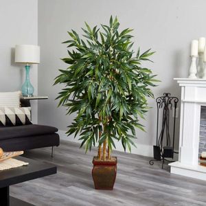 Plante artificielle bonsaï en bambou, fleurs décoratives, avec jardinière, accessoires de décoration pour la maison, décoration de salle