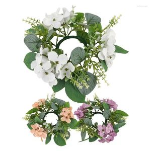 Fleurs décoratives, anneaux de bougies, couronnes de 10 pouces, petite couronne, support de pilier, fausse armoire de cuisine, fournitures de décoration durables pour la maison, produit