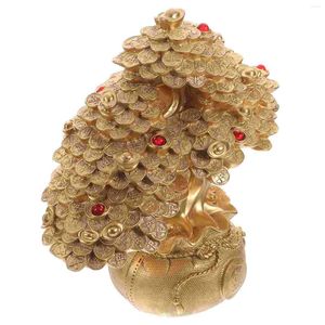 Flores decorativas Crystal Money Tree Decorations Home Bonsai Resin Citrine Tabletop Luck Office Creative Style Fortune