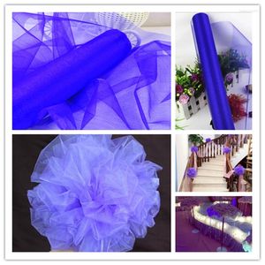 Flores decorativas Hilo de nieve de cristal transparente 48 cm 10 m tela de malla carrete de tul rollo de encaje falda de ballet decoración del banquete de boda 3 piezas