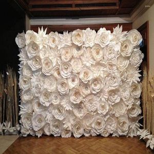 Flores decorativas DIY Papel gigante artificial para fondos de boda Decoración de fiesta Mesa de feliz cumpleaños Postre Artesanía Decoración de pared floral