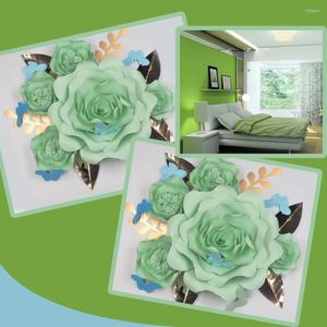 Flores decorativas DIY Fondos de papel gigantes 2023 Conjunto de flores grandes Fondo de guardería para bebés Deco Vedio Tutoriales Hojas Mariposas