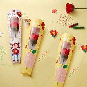 Fleurs décoratives bricolage fabrication paquet de matériel fête des mères cadeau papier Bouquet carte de bénédiction fleur à la main