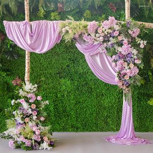 Flores decorativas DIY decoración de boda Prop fila de flores artificiales camino arco seda Rosa peonía planta de lujo mezcla El pared 1 Juego