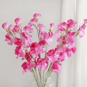 Flores decorativas elegantes y realistas Artificiales japoneses de guisantes japoneses - Perfecto para la decoración del hogar accesorios o ramos de boda