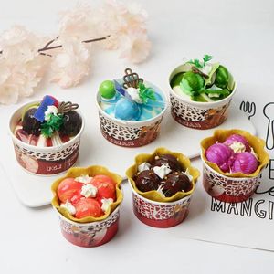 Fleurs décoratives Festive Party Supplies Artificial Decorations Foods Figurines Pu Craft Simulation Model Ice Cream Mode