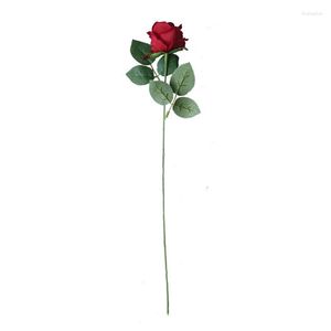 Fleurs décoratives Flanelle Rose Ins Pearl Artificial Flower Fabricant Home Decoration Festive Wedding Wall Plant Fake MW03339