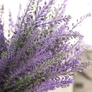 Flores decorativas Francés Romántico Día de San Valentín Violeta Provenza Lavanda Grano artificial Boda Plantas de jardín A1350