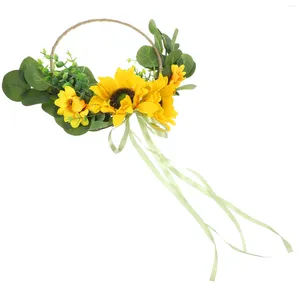 Fleurs décoratives Fringe Trim de tournesol Porte de tournes