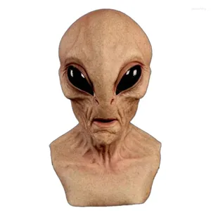 Fleurs décoratives Halloween Creepy Latex Ufo Big Eyes Elien Alien Full Head Party Mask For Adults Masquerade Costume Cosplay