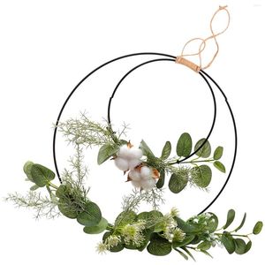 Fleurs décoratives Ménage Simulation Plante Ornement Suspendu Guirlande Artificielle Pendentif Unique Feuilles Anneau Décor