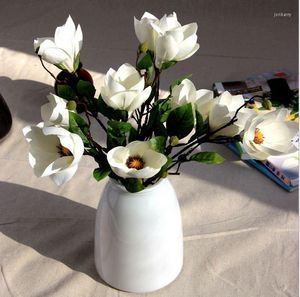 Flores decorativas K15124 Simulación al por mayor Magnolia Bonsai Boda Flor Casa Artificial Valentín Día