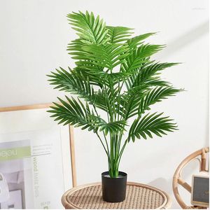 Flores decorativas Palmera artificial grande Plantas tropicales Ramas Cola dispersa Plátano verde Hojas falsas Hogar Jardín Habitación Oficina Decoración