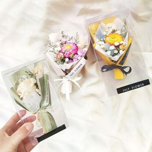 Fleurs décoratives Mini bouquet séché Coffrets cadeaux pour la fête de mariage Saint Valentin Décorations faites à la main Ornements de maison de poupée