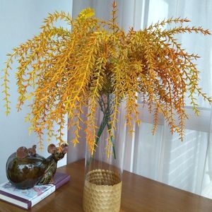 Flores decorativas Nodic Artificial Flower String Fake Tear Of Lover Planta colgante de pared Suculentas Milan Garden Home Wedding Table Decor