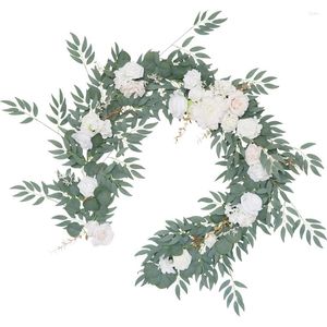 Flores decorativas Mesa de simulación de boda al aire libre Decoración de flores Banquete de cumpleaños El Check-in Arreglo de vid Arco al por mayor