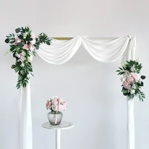 Flores decorativas, simulación romántica, flor de rosa, adorno de boda, escena Retro, área de bienvenida, suministros de decoración refinada