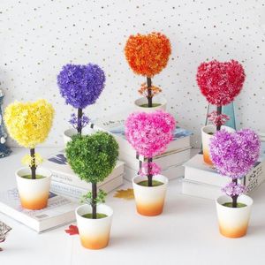 Fleurs décoratives sûres Unique topiaire artificielle fleur de prunier plantes sans parfum Simulation arbre faux pour Parterre