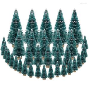 Fleurs décoratives SEWS-35 PCS Arbre de Noël miniature Artificielle Neige Givre Arbres Pin pour DIY Artisanat Décoration de Fête (Taille 4)