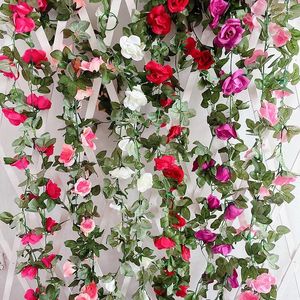 Fleurs décoratives Simulated Vine Wedding Party Party Layout Artificial Flower salon plafond Décoration en plastique Emballage