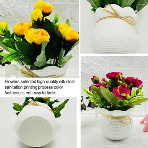 Fleurs décoratives plantes de simulation décor élégant artificiel potted for Home Office 6 Tableuse de fleurs