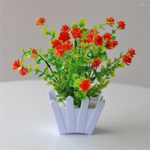 Fleurs décoratives Simulation Plante En Pot Artificielle Parfait En Plastique Affichage Moule Bonsaï Pour Ornements Maison Jardin Décor 19 8 15 Cm