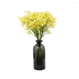 Fleurs décoratives branche unique couleur milanaise gypsophile soie plastique artificielle fausse fleur en gros bouquet de mariée décoration de mariage