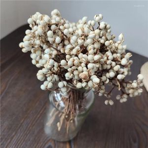 Fleurs décoratives petits fruits blancs haricots chinois de style pastoral